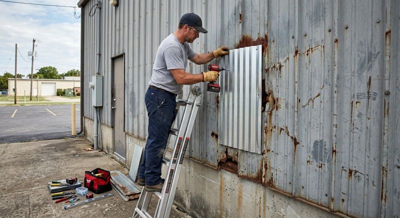 Our team working on Siding Service projects in Adairsville, GA