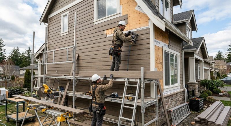 Faux Wood Siding Installation in Fairmount, GA