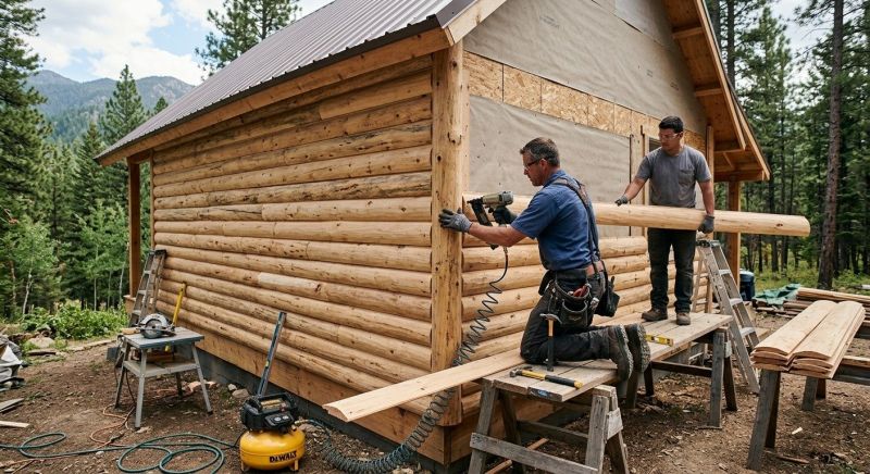 Log Siding Installation in Lindale, GA