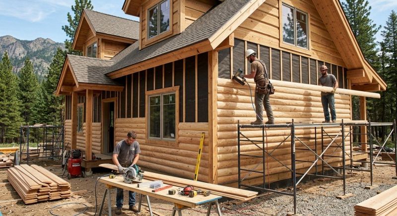 Log Siding Installation in Lindale, GA