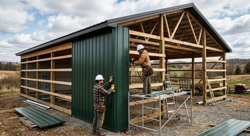 Pole Barn Siding Installation in Adairsville, GA