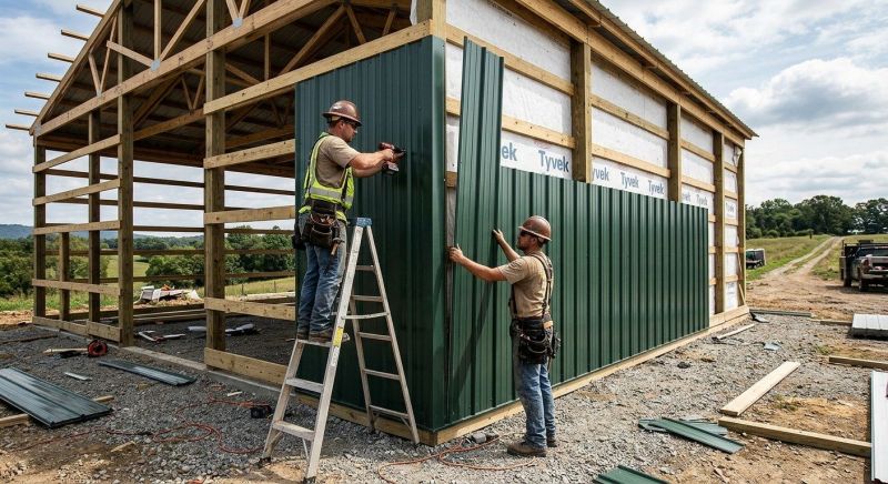 Pole Barn Siding Installation in Adairsville, GA