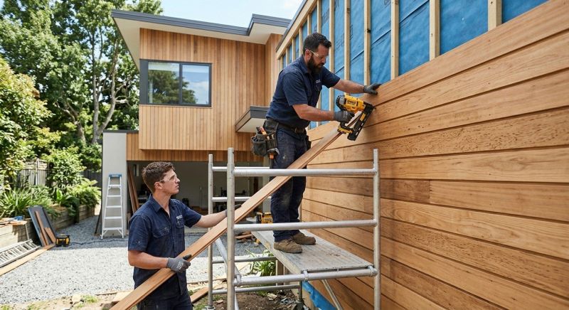 Hardwood Cladding Installation
