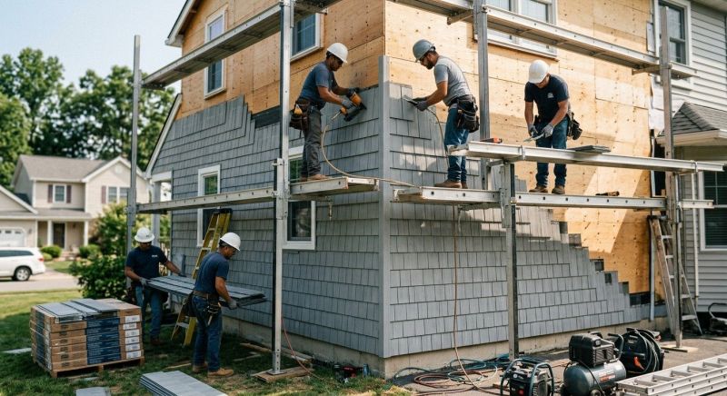 Shingle Siding Installation